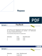 Repaso de métodos de cálculo de depreciación y periodo de recuperación