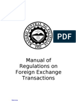 Manual of Regulations on Foreign Exchange Transactions