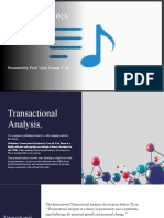 Transactiona L Analysis Theory: Presented by Prof. Vijay Kumar V M