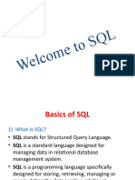Welcome To SQL