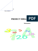 proiect didactic Matematica