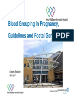 Blood Grouping in Pregnancy, Guidelines and Foetal Genotyping