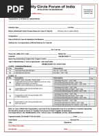 Quality Circle Forum of India: Application For Membership