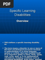 Specific Learning Disabilities