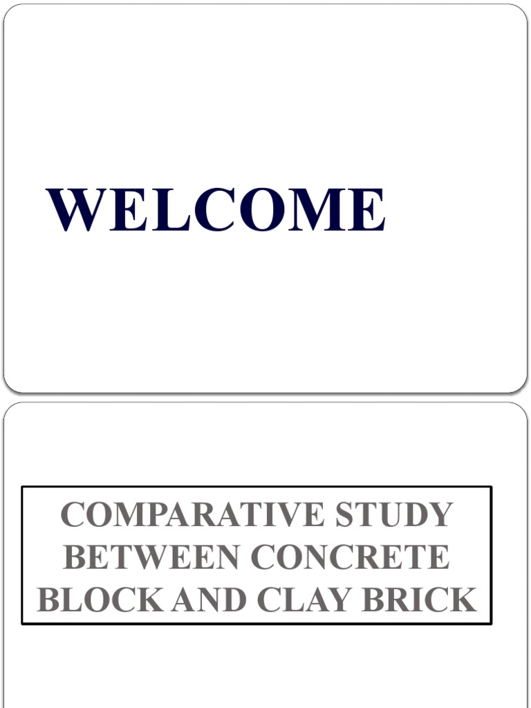 Comparison Between Concrete Block and Clay Brick PDF