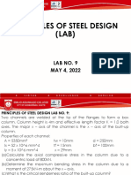 PRINCIPLES OF STEEL DESIGN (LAB #9)