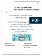 Maintenance Management Assignment I