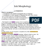 English Morphology 1