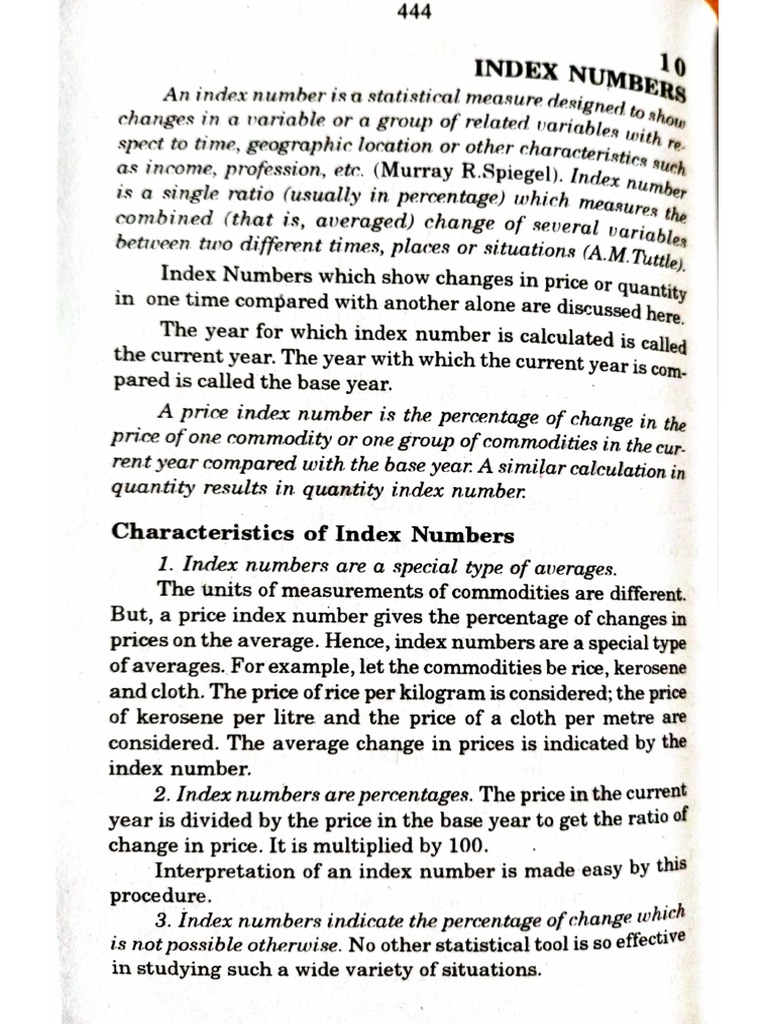 Index Numbers | PDF