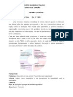 Prova I - Fundamentos Da Administração - Rafael de Sousa