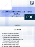 Pertemuan Ke 7 - Seleksi Dan Penempatan Tenaga Kerja