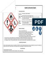 Etiquetas SGA Aceite Lubricante Usado