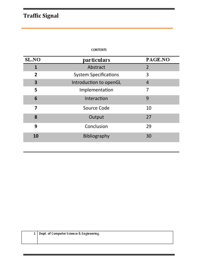 Traffic Signal CG Mini Project Using OpenGL Report PDF Computer Graphics Shader