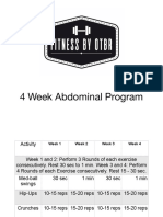 4 Week Abdominal Program 