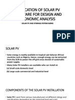 Application of Solar PV Software For Design