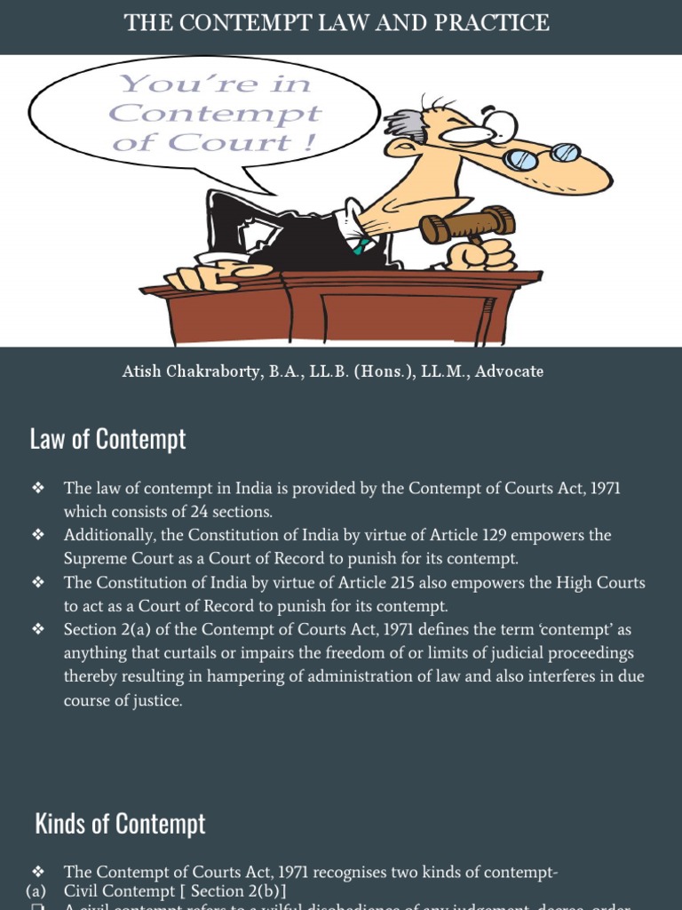 Contempt Law and Practice | PDF | Contempt Of Court | Bail