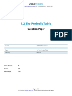 1.2 The Periodic Table: Question Paper