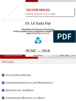Dr. Lê Xuân Đ I: Vector Spaces