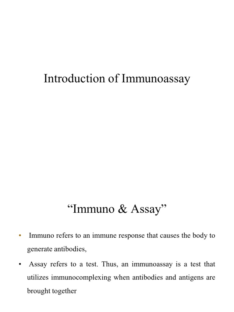 Immunoassay Test Overview and Methods | PDF | Immunoassay | Immune System
