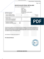 Certificado de Avalúo Fiscal Detallado: Por Orden Del Director