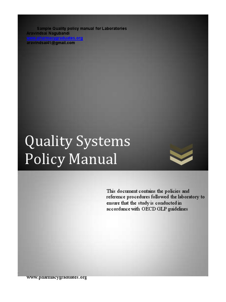 Laboratory Quality Policy Manual | PDF | Business | Wellness