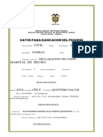 Declaracion de Union Marital de Hecho Dda