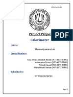 Project Purposal OF THERMODYNAMICS LAB