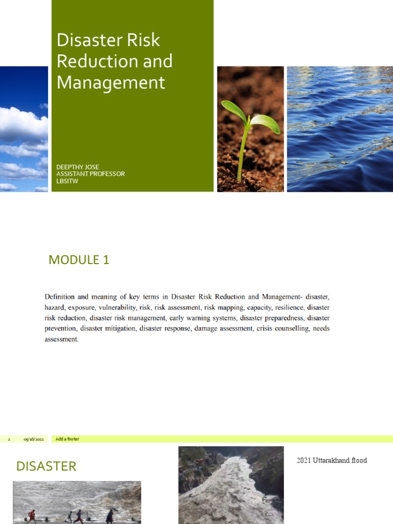 Disaster Risk Reduction and Management | PDF | Hazards | Emergency ...