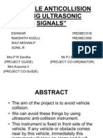 Vehicle Anti Collision Using Ultrasonic Signals