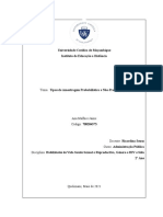 Tipos de Amostragem Probabilistica e Não-Probabilistica