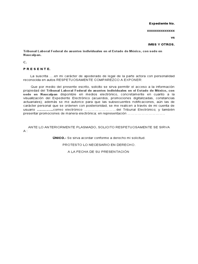 Solicitud de consulta de expediente electronico pdf