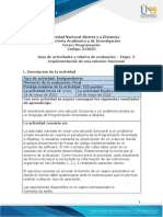 Guía de actividades y rúbrica de evaluación - Etapa 5 - Implementación de una solución funcional