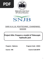 Shri H.H.J.B. Polytechnic, Chandwad, Nashik: Project Title: Prepare A Model of Telescopic Hydraulic Jack