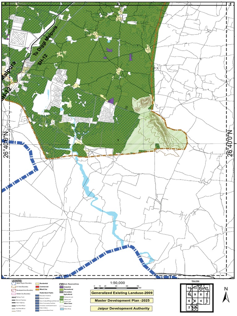 Existing Land Use Map JDA Jaipur Master Plan 2025 PDF Commemoration Cultural Aspects Of Death