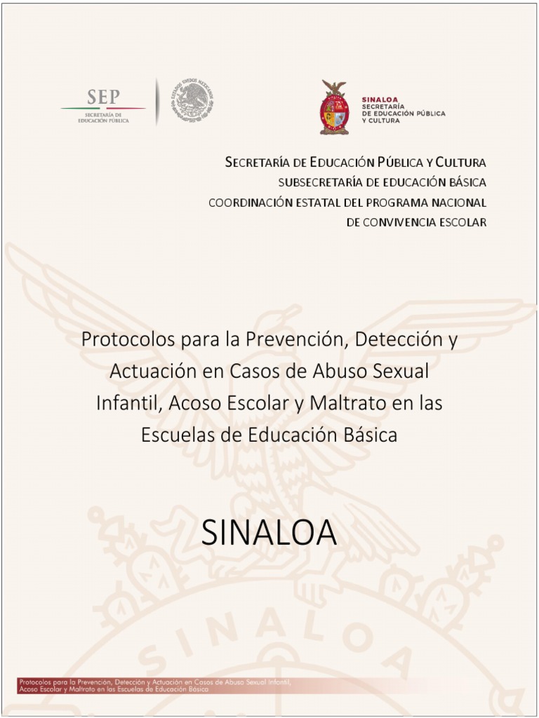 Protocolos de Prevención y Actuación Escolar | PDF | Abuso sexual ...