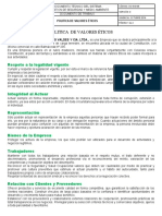 Do-Sgi-06 Politica de Valores Éticos