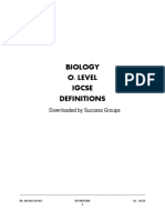 Biology O. Level Igcse Definitions: Downloaded by Success Groups