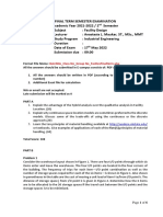 Facility Design-FinalTerm 2021-2022 2sms