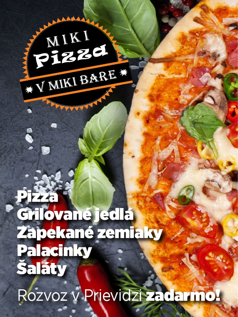 Jedálny Lístok Miki Pizza 2022 PDF
