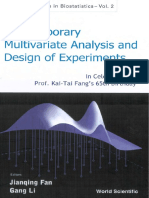 Fan J. e Li G. (2005), Contemporary Multivariate Analysis and Design of Experiments, World Scientific