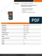 Especificaciones para Multímetro Truper