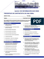 CHECKLIST DE DOCUMENTOS REQUERIDOS (OBRAS)