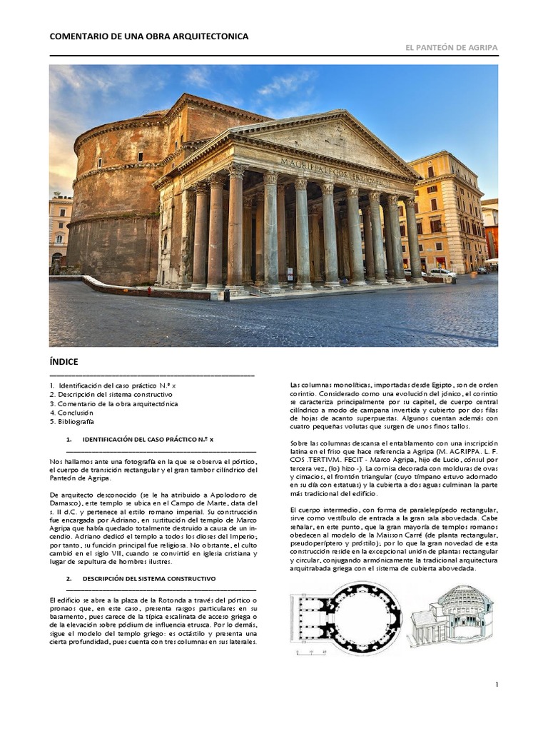 Análisis del Panteón de Agripa | PDF | Hazme | templo