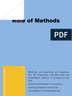 Role of Methods