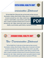 Buenavista Rural Health Unit: Non-Discrimination Statement