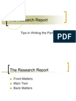The Research Report