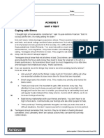 Achieve 1 Unit 6 Test Coping With Stress: Photocopiable © Oxford University Press 2011