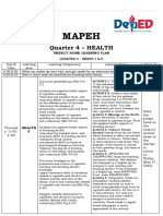Mapeh: Quarter 4 - HEALTH