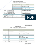 Jadwal Dan Nama Pengawas