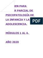 Psicopatología infancia resumen módulos 1-4